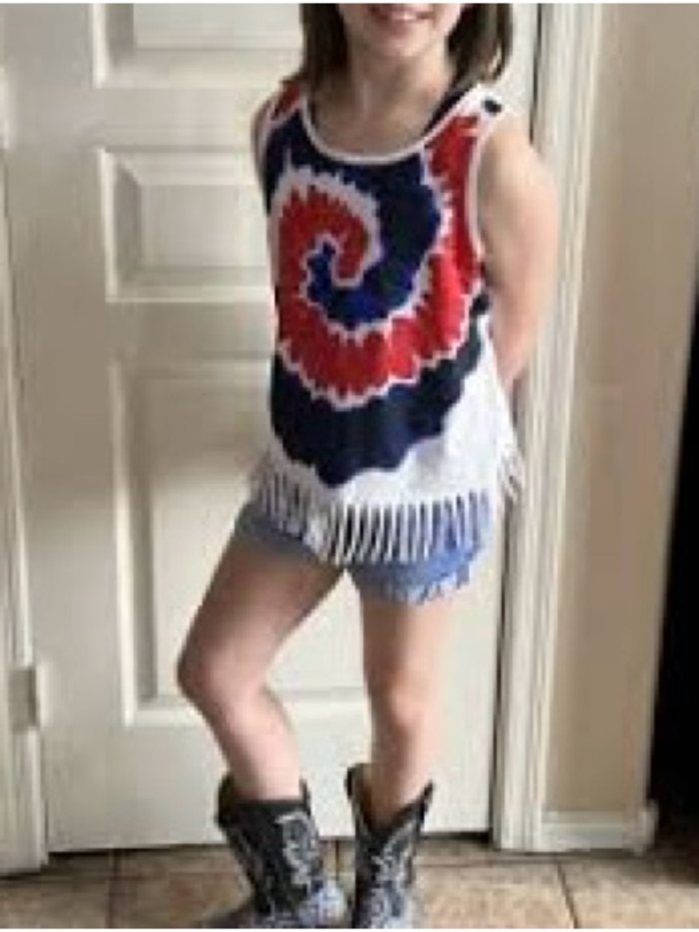 Celebrate Patriotic sleeveless top size 10-12